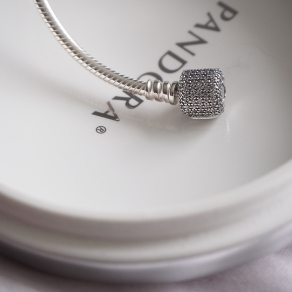 Pandora Moments Sparkling Pavé Clasp Snake Chain Bracelet 590723CZ-17 - Picture 5 of 9